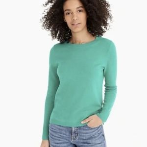 J. Crew Green Cashmere Crewneck Sweater, Size XS